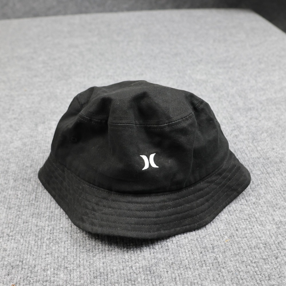 Hurley Hat Bucket Fitted Black Embroidered Logo Surf Skate‎ Streetwear Mens